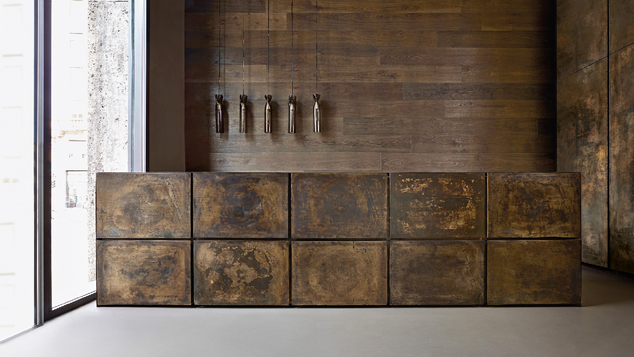 Minotticucine-terra-poured-cast bronze_Purity-Indoor-kitchen