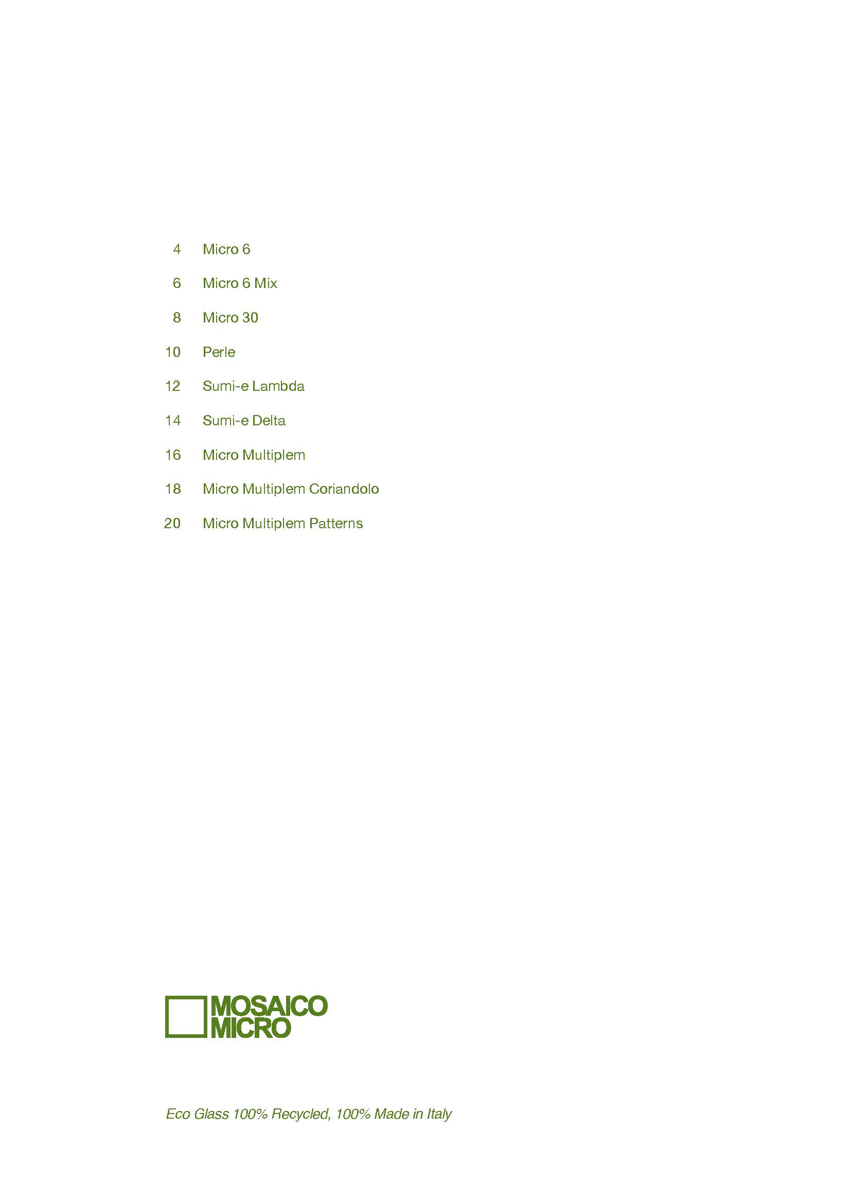 Mosaicomicro Tecnico 2020 Catalogue