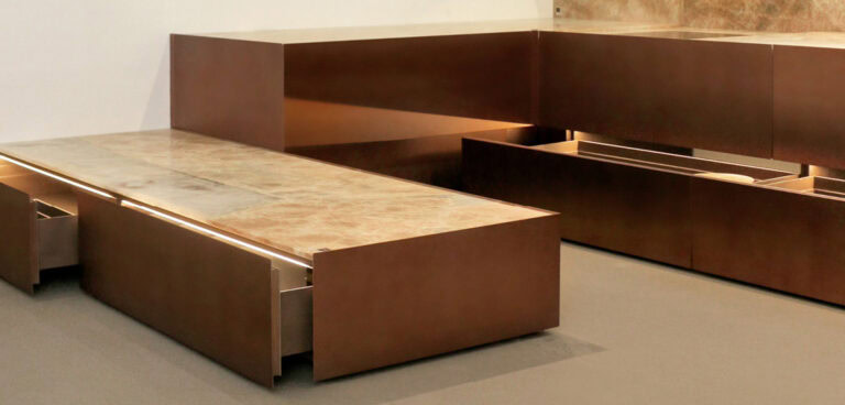 minotticucine by asso group maya bronze copper and patagonia glace antolini kitchen purity luxury indoor kitchen (2)