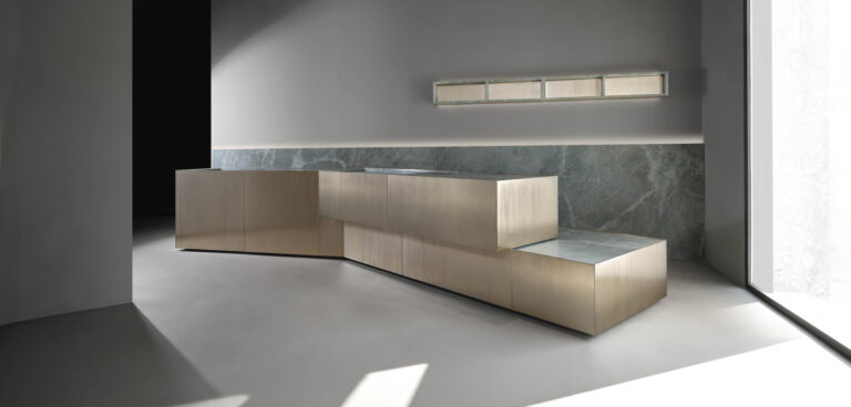 minotticucine by asso group mayan gold 24K kitchen Minotticucine luxury Italian kitchen in Dubai