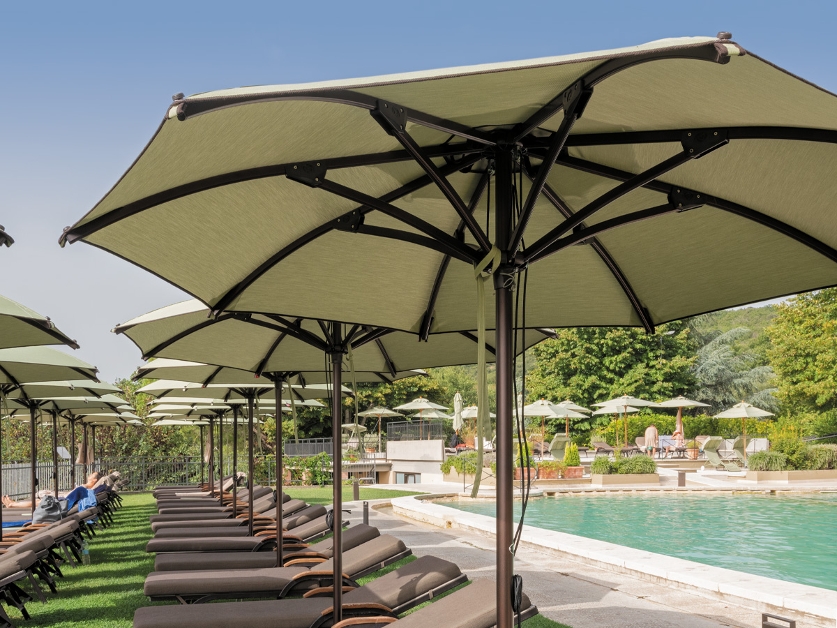 Poggesi Umbrellas - Bay Centre pole umbrellas-Purity outdoor luxury accessories 5
