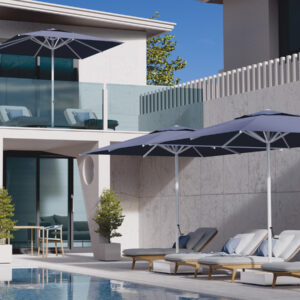 Poggesi Umbrellas - Jok Centre Telescopic pole umbrellas-Purity outdoor luxury accessories 1