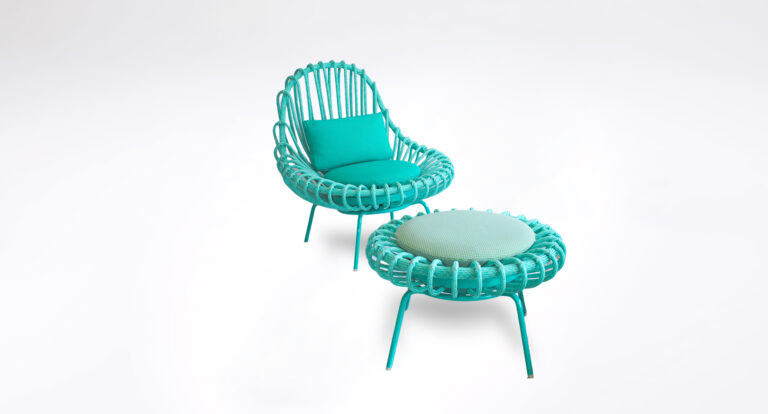 Paola Lenti -Giunco Armchair & Giunco Pouf - Purity Instock Item.jpg (1)