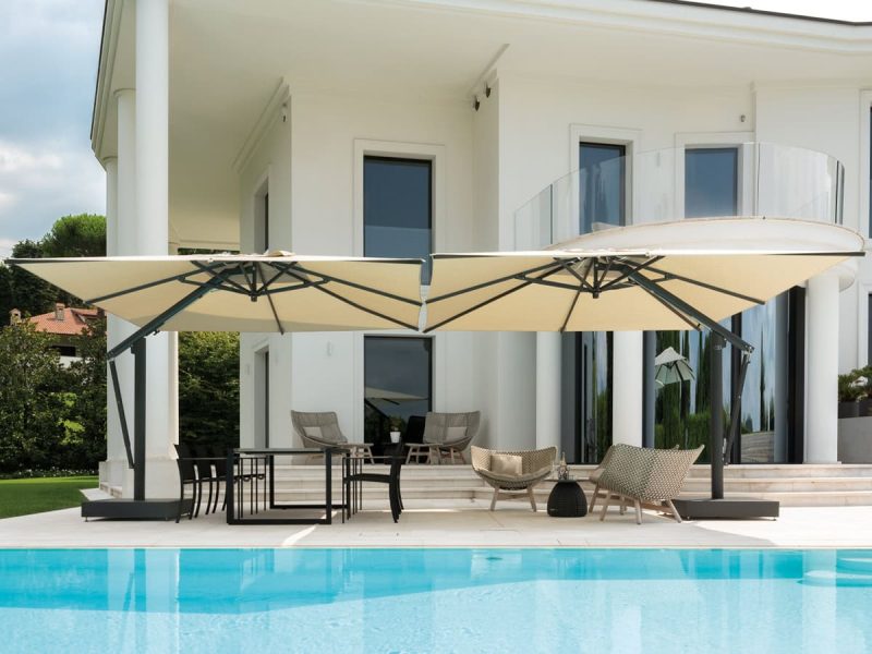 Poggesi Umbrellas-One side pole umbrellas-Purity outdoor luxury accessories